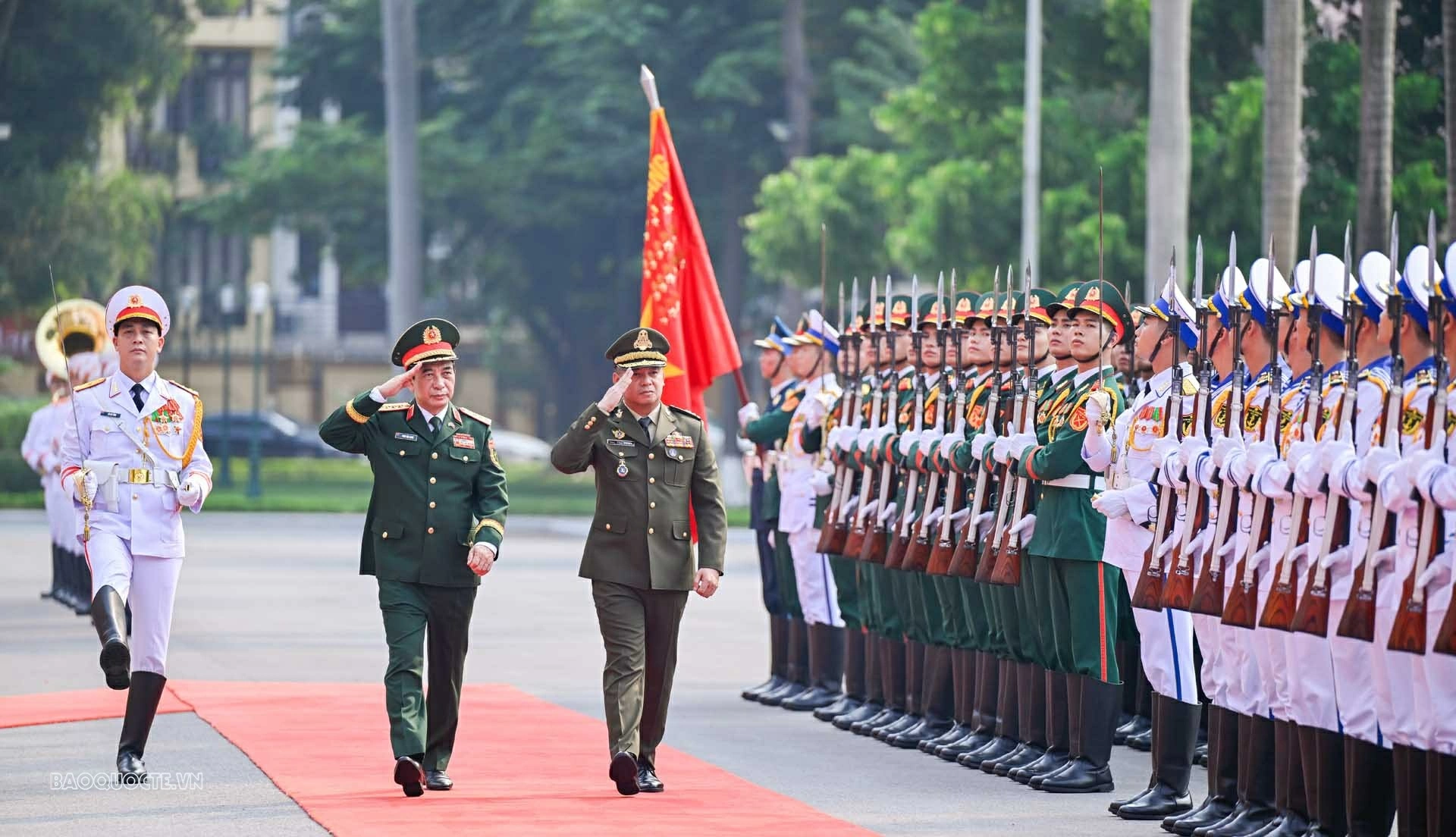 Welcome ceremony held for Cambodian Deputy Prime Minister and Defence Minister in Hanoi Welcome ceremony held for Cambodian Deputy Prime Minister and Defence Minister in Hanoi