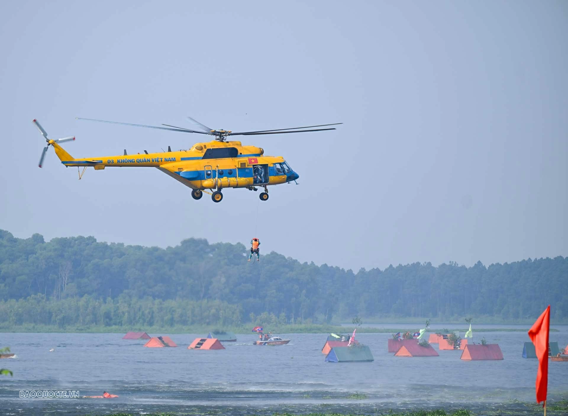 Joint civil defence exercise by the Armies of Vietnam, Laos, and Cambodia Joint civil defence exercise by the Armies of Vietnam, Laos, and Cambodia