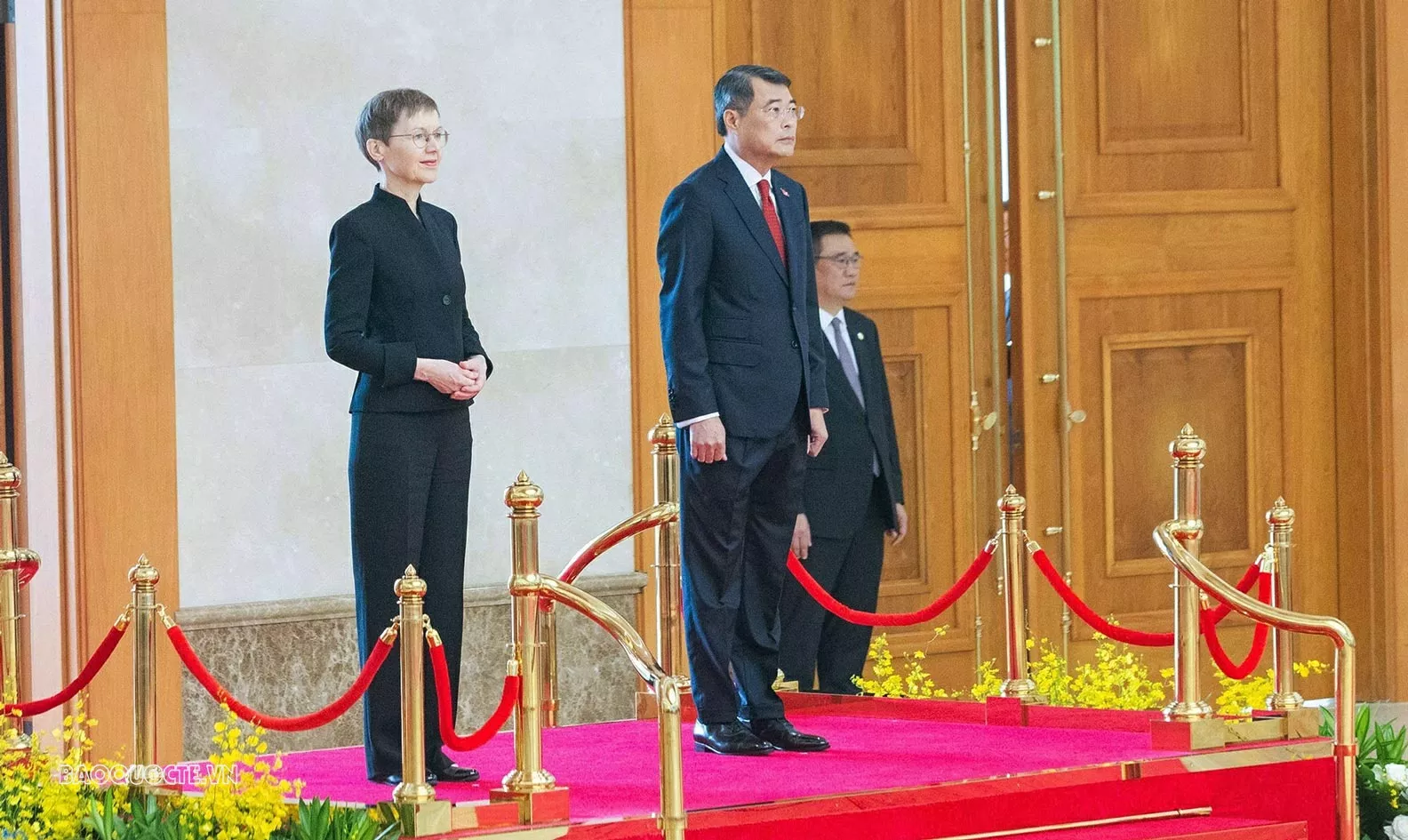 Welcome ceremony held for Liechtenstein Prime Minister Brigitte Haas in Hanoi Welcome ceremony held for Liechtenstein Prime Minister Brigitte Haas in Hanoi