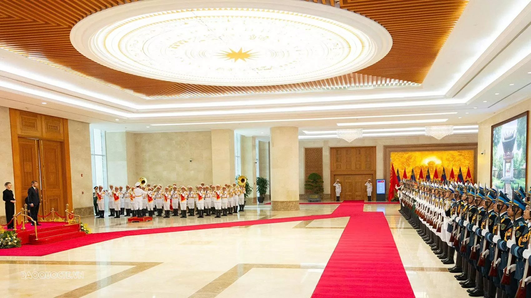 Welcome ceremony held for Liechtenstein Prime Minister Brigitte Haas in Hanoi Welcome ceremony held for Liechtenstein Prime Minister Brigitte Haas in Hanoi