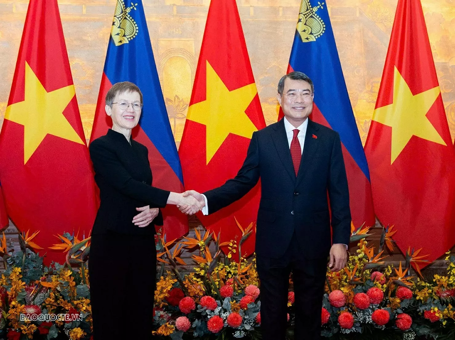 Welcome ceremony held for Liechtenstein Prime Minister Brigitte Haas in Hanoi Welcome ceremony held for Liechtenstein Prime Minister Brigitte Haas in Hanoi