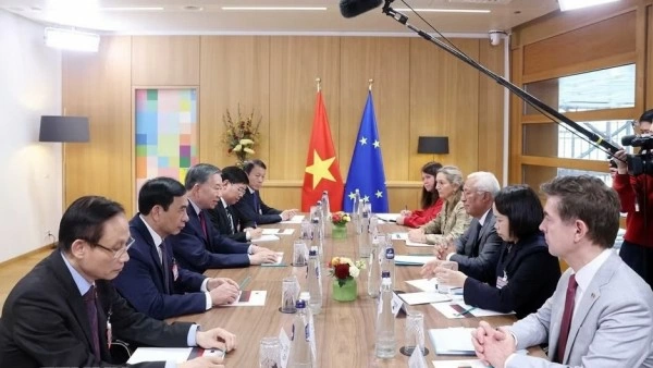 General Secretary, President To Lam holds talks with European Council President António Costa