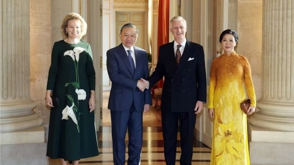 General Secretary, President To Lam meets with Belgian King and Queen