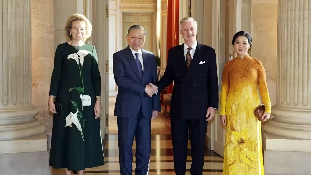 General Secretary, President To Lam meets with Belgian King and Queen