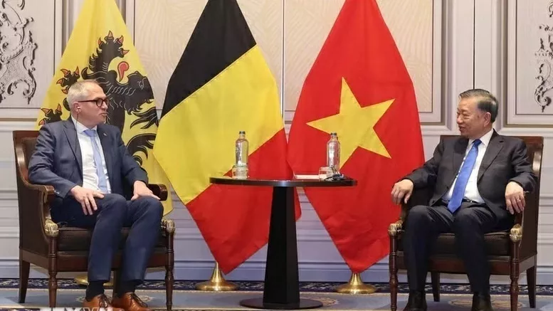 General Secretary, President To Lam receives Minister-President of Belgium's Flanders Matthias Diependaele