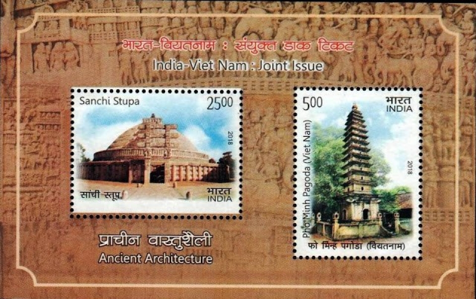 vietnam india release commemorative postage stamps