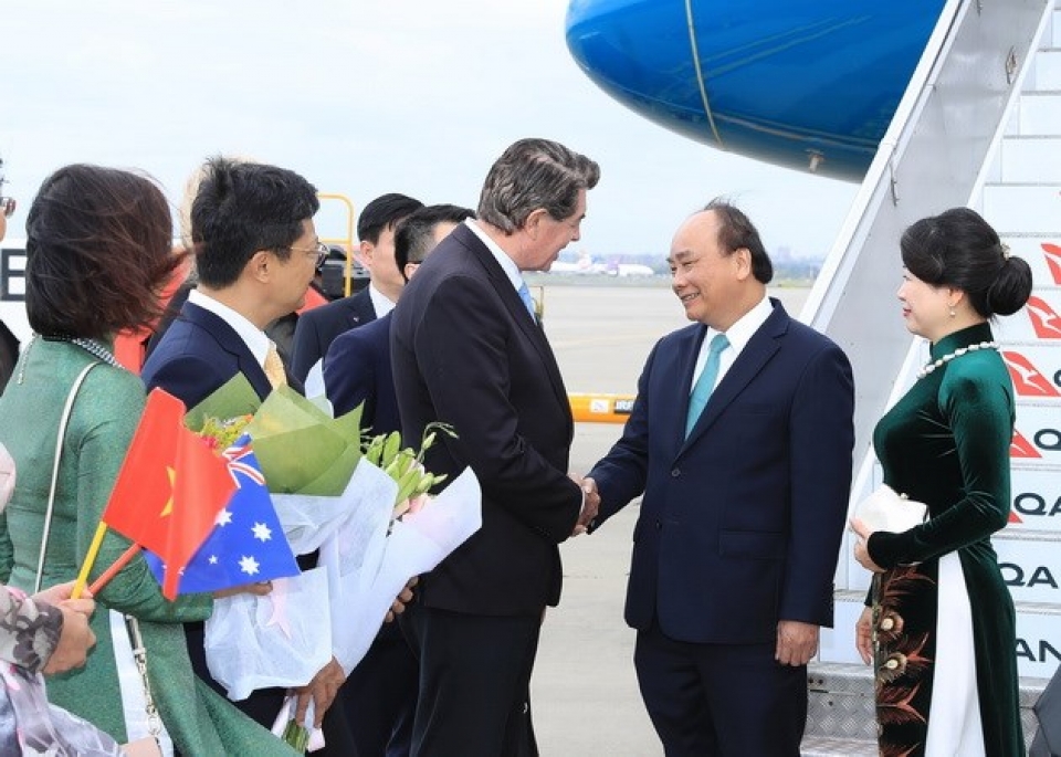 pm phuc arrives in sydney for asean australia special summit