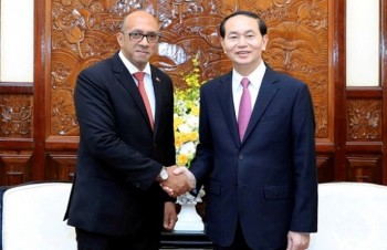 President Tran Dai Quang receives outgoing Cuban ambassador