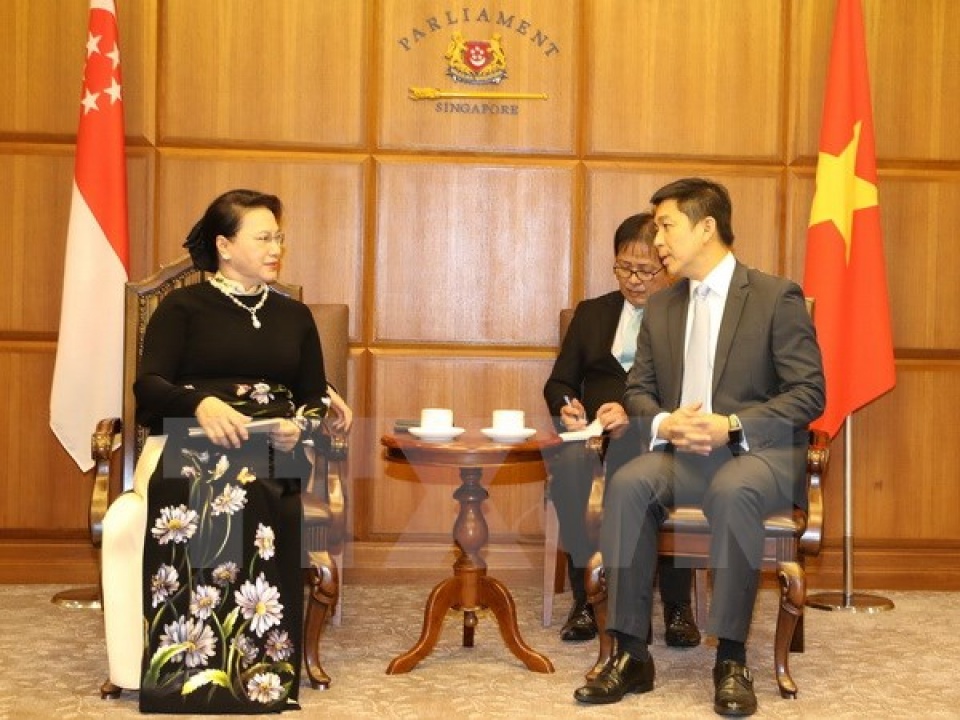 na chairwoman nguyen thi kim ngan hold talks with singaporean counterpart