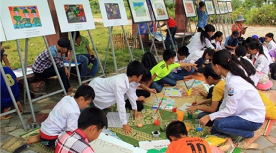 culture tourism village delights children with various activities in august