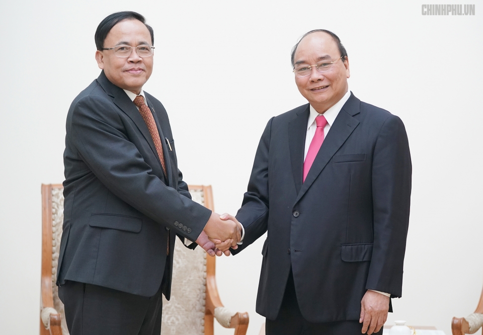 pm receives myanmar minister of intl cooperation