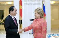 president tran dai quang meets russian communist party leader