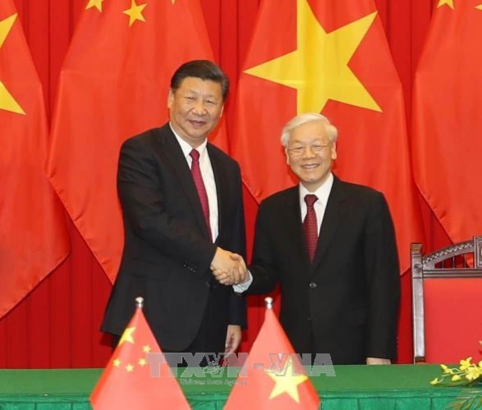 leaders of vietnam china exchange greetings on diplomatic ties anniversary