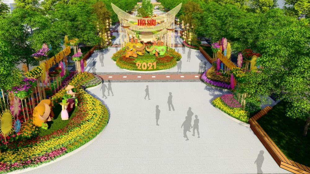 Ho Chi Minh City unveils draft design for 2021 Nguyen Hue Flower Street
