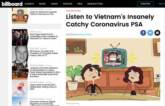US magazine, French channel BFMTV praises Vietnam song on COVID-19 fight guidance