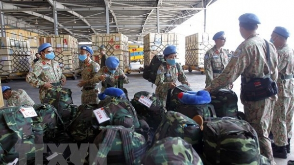 Ceremony held to bid farewell to staff of level-2 field hospital No.3 to South Sudan