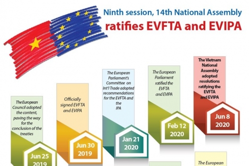 Ninth session, 14th National Assembly ratifies EVFTA and EVIPA