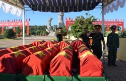 Remains of 52 soldiers reburied in Dong Thap province