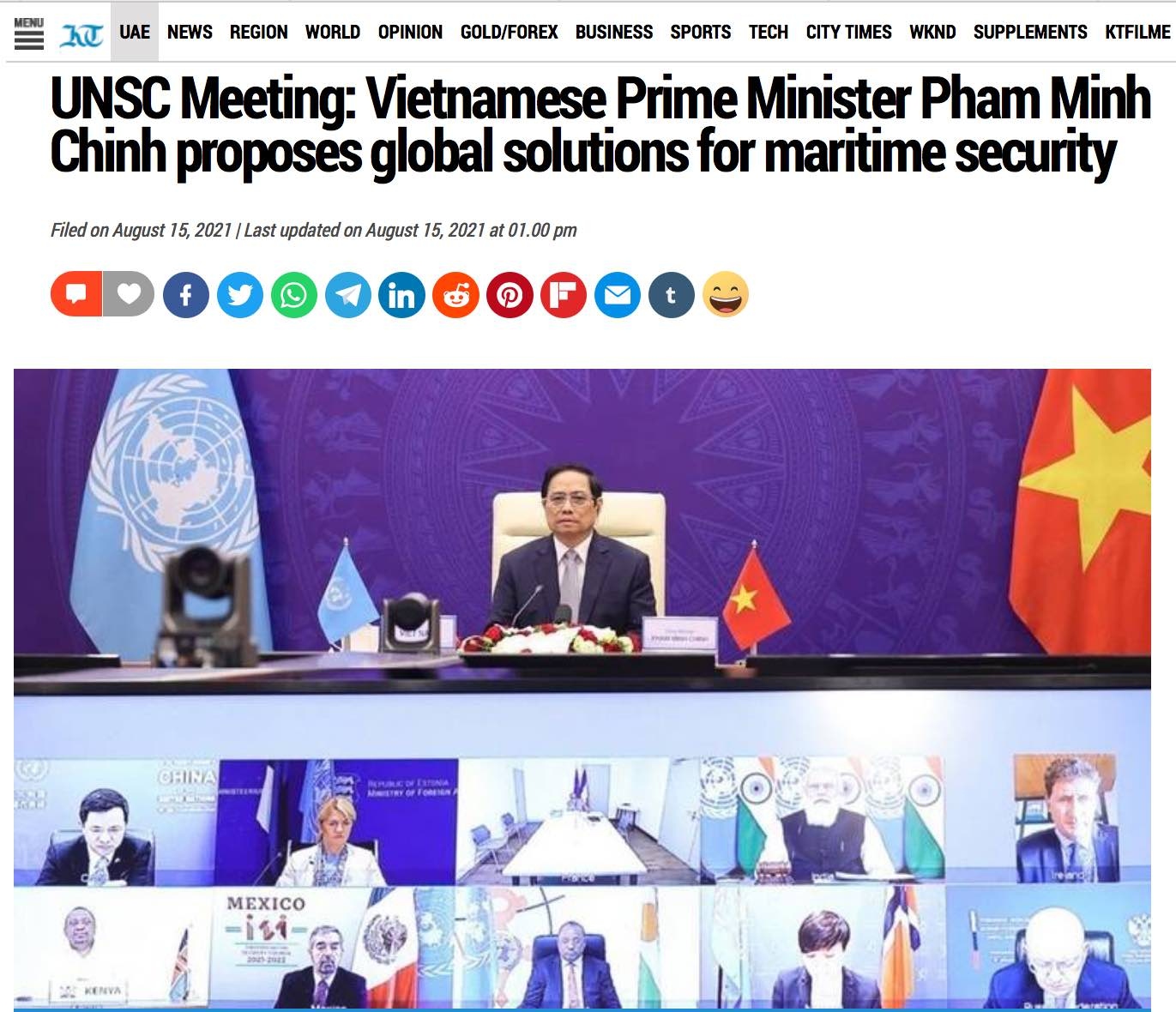 UAE media spotlights Viet Nam's global solutions for maritime security