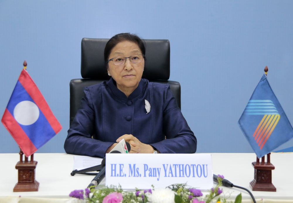 Chairwoman of the Lao NA Pany Yathotou 4241-vna-potal-chu-tich-quoc-hoi-lao-pany-yathotou-danh-gia-vai-tro-chu-tich-aipa-41-cua-viet-nam-5010442