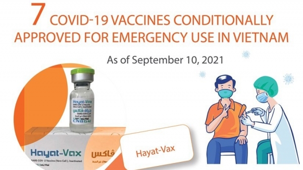 Seven COVID-19 vaccines conditionally approved for emergency use in Viet Nam