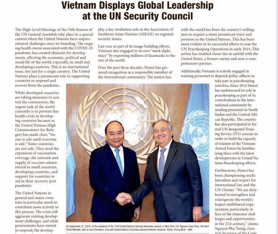 Vietnam displays global leadership at UNSC: The Washington Times