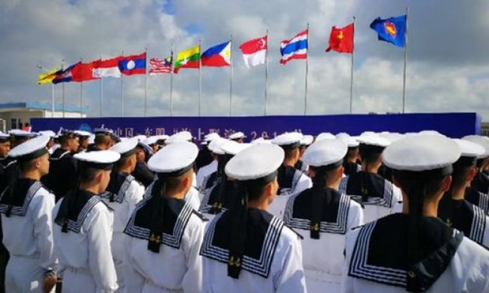 asean china conclude maritime drill