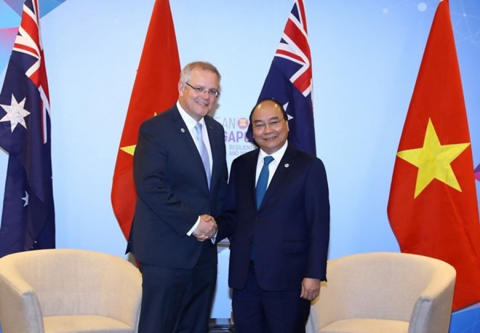 asean summit pm phuc meets with australian counterpart