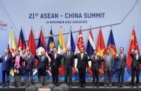 pm concludes trip for 33rd asean summit in singapore