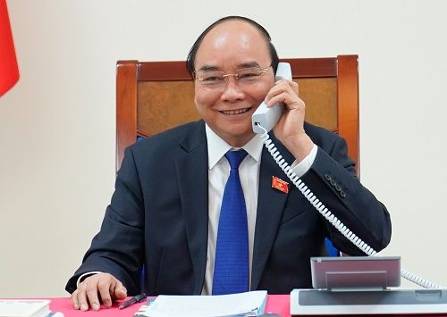 prime minister holds phone talks with thai counterpart
