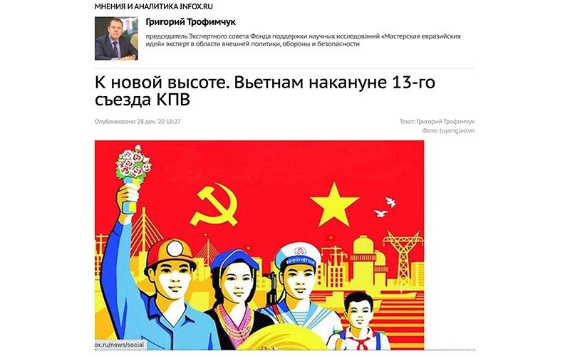 Báo Nga ca ngợi Đảng Cộng sản Việt Nam