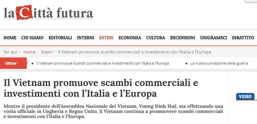 Italian media spotlight Vietnam’s economic ties with Europe, human rights achievements | World | Vietnam+ (VietnamPlus)