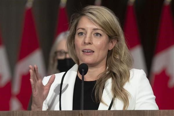 Canada’s foreign minister Melanie Joly at a press conference in Ottawa, Canada. (Photo: AFP/VNA)