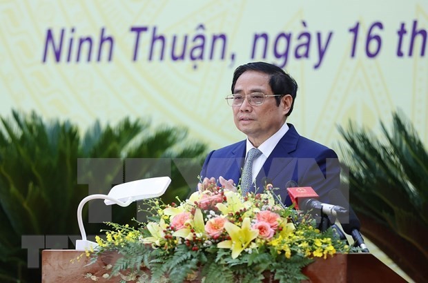 Prime Minister Pham Minh Chinh addresses the event (Photo: VNA)