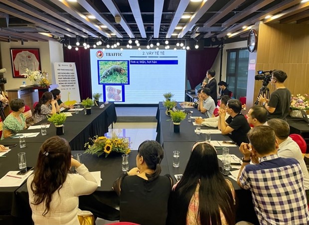 Participants discuss innovative solutions to eradicate treatments using endangered wild animals and their derivatives at a workshop in Hanoi on June 8. (Photo: VNS/VNA)
