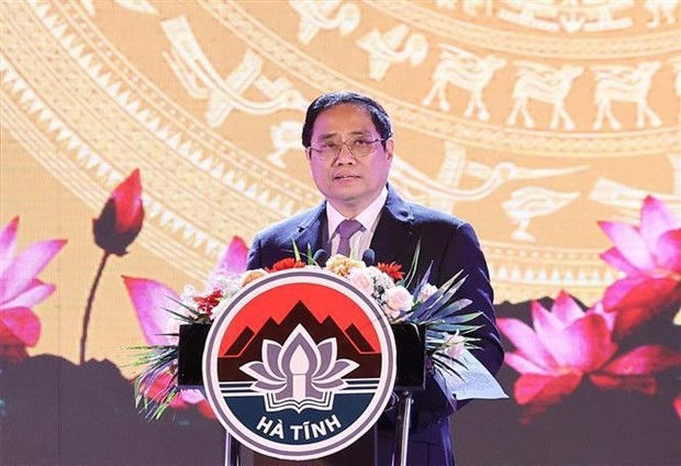 Prime Minister Pham Minh Chinh speaks at the ceremony. (Photo: VNA)
