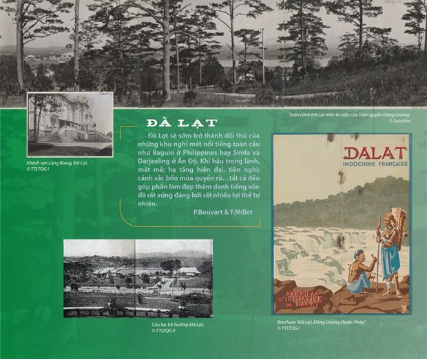 Documents about Da Lat introduced at the exhibition. (Source: Organising Committee)