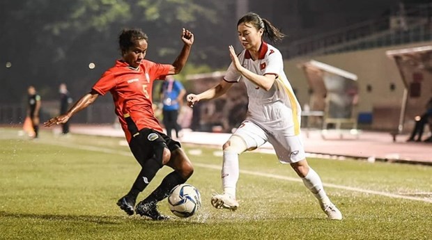 In the match between Vietnam and Timor Leste. (Source: Vietnam Football Federation)