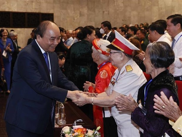President Nguyen Xuan Phuc at the ceremony. (Source: VNA)in Hanoi