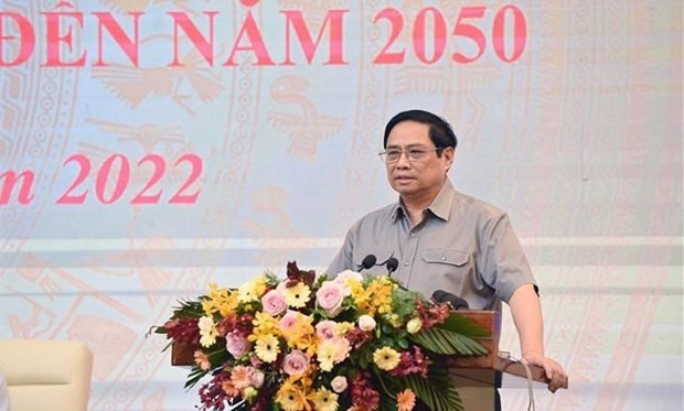 Prime Minister Pham Minh Chinh speaks at the meeting on September 14. (Source: VNA)