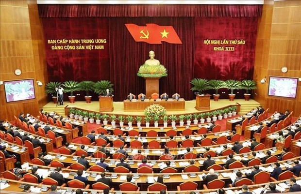 The 13th Party Central Committee continues its sixth plenum on October 5. (Source: VNA)