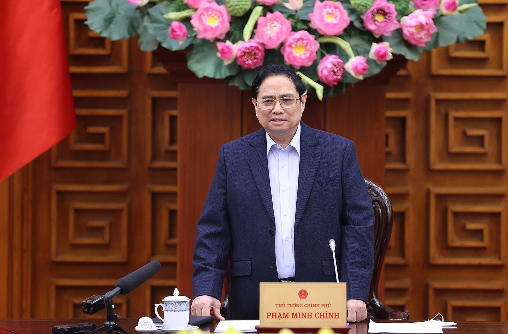 Thủ tướng Phạm Minh Chính chủ trì cuộc họp. (Nguồn: TTXVN)