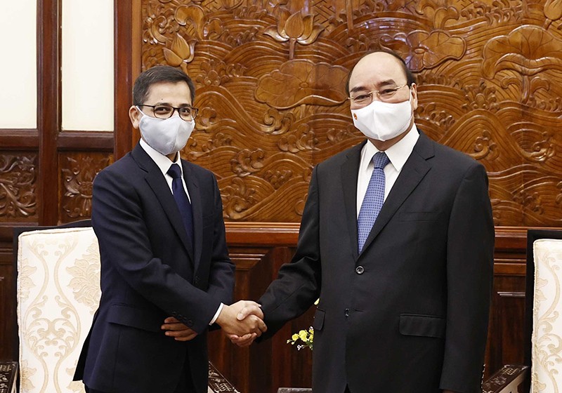 President Nguyen Xuan Phuc hosts Indian Ambassador Pranay Verma