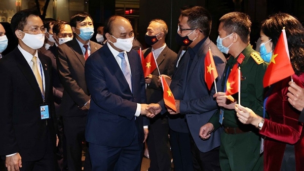 President Nguyen Xuan Phuc arrives in New York for attendance at UNGA’s 76th session