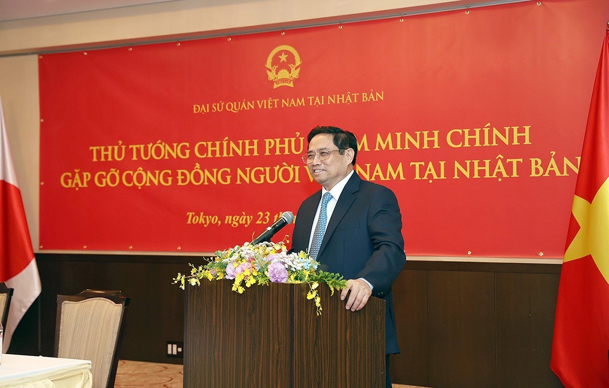 Prime Minister Pham Minh Chinh meets Vietnamese community in Japan
