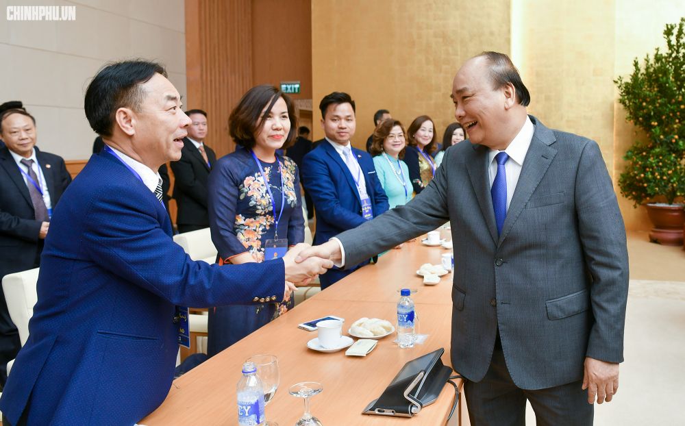Thủ tướng Nguyễn Xuân Phúc đã có cuộc gặp gỡ đoàn đại biểu kiều bào dự Chương trình Xuân quê hương 2019. (Nguồn: VGP)