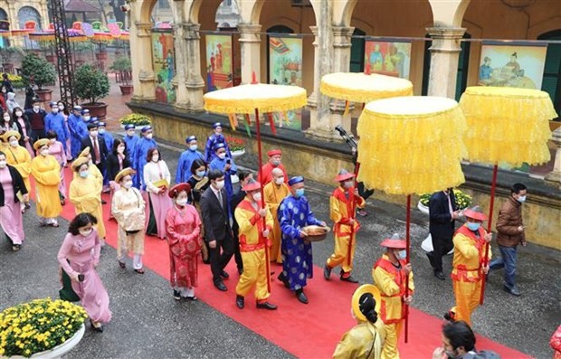 New Year royal rituals re-enacted at Thang Long Imperial Citadel New Year royal rituals re-enacted at Thang Long Imperial Citadel