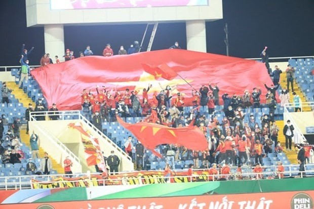 Vietnamese fans at My dinh Stadium (Photo: VNA)