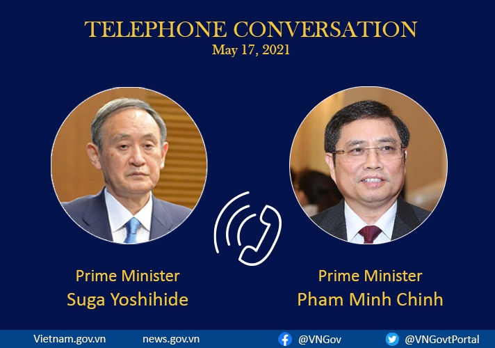 Vietnamese, Japanese Prime Ministers discuss bilateral ties over phone