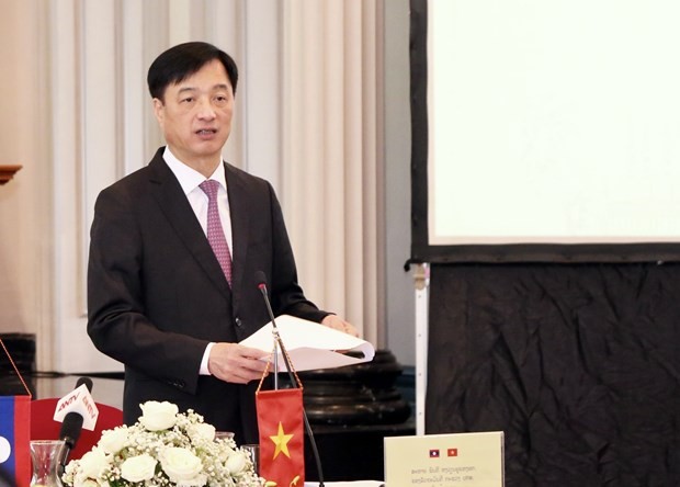 Vietnamese Deputy Minister of Public Security Lieut. Gen. Nguyen Duy Ngoc speaks at the meeting. (Photo: VNA)